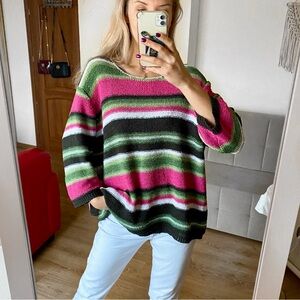 PLUS Striped Green and Pink Sweater 🌸